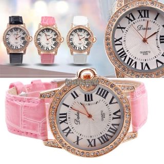 Fr Damenarmbanduhr Roman Dial Rose Gold Uhr Armbanduhr Uhren Quarzuhr Watch Mode Bild