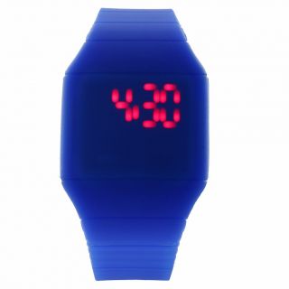 Fashion Coole Männer Luxus Blau Dial Black Rubber Strap Sport - Armbanduhr Bild
