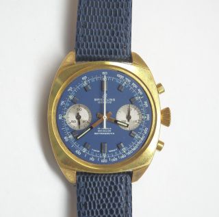 Vintage Breitling Geneve Chronograph Uhr.  Valjoux 7733 Bild