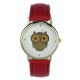 Fashion Women Girl Gold Owl Pattern Wristwatch Leather Quartz Uhren Armbanduhr Armbanduhren Bild 1