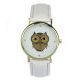 Fashion Women Girl Gold Owl Pattern Wristwatch Leather Quartz Uhren Armbanduhr Armbanduhren Bild 2