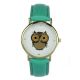 Fashion Women Girl Gold Owl Pattern Wristwatch Leather Quartz Uhren Armbanduhr Armbanduhren Bild 5