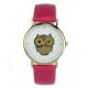 Fashion Women Girl Gold Owl Pattern Wristwatch Leather Quartz Uhren Armbanduhr Armbanduhren Bild 6