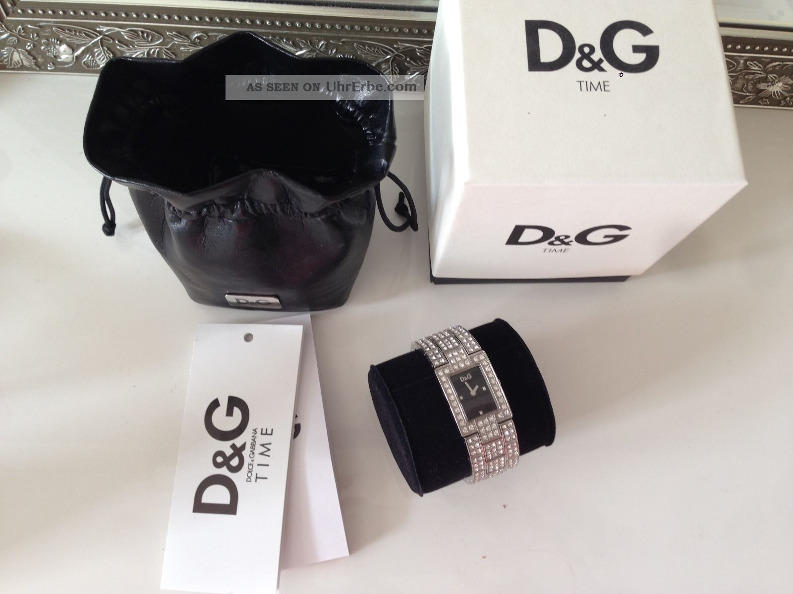 Dolce & Gabbana D&g Armband Uhr Silber - Mit Etui Strass Luxus Pur