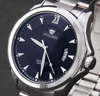 Luxus Automatik Herren Mechanisch Uhr Edelstahl Datum Herren Armbanduhr Bild