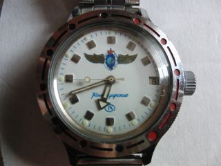 Vostok Russische Herren Armbanduhr Komandirskie Amfibia Automatik - Udssr Leder Bild