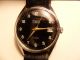 Dugena Tresor Automatic Edelstahl Schwarz Selten 70 Jahre Armbanduhren Bild 3