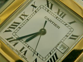 Cartier Santos,  Automatic Datum,  Grosses Modell,  Stahl/gold, Bild