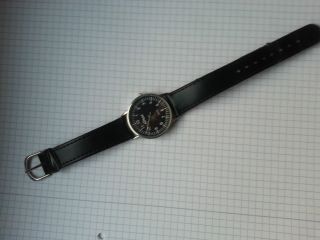 Armbanduhr Herren Uhr Chronograph Quarz Uhr Flieger Uhr Edelstahl Leder Armband Bild