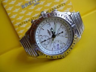Breitling Chronomat Longitude,  Rouleaux Bracelet Ref: A20048 N.  O.  S.  Box&papers Bild