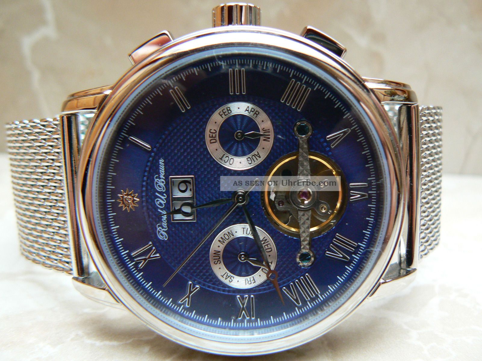 Raoul U. Braun Rub 05 0188 Automatikuhr Chronograph Edelstahl Analog Uhr