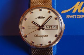 Mido Ocean Star Datoday Chronometer H - B Ref.  9369 Mit Cal.  1157 Ocd 36000 A/h Bild
