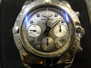 Breitling Chronomat 41 Mm Stahl Brillant Perlmutt Nagelneu Deutsche Uhr Ab014012 Bild