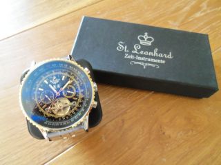 St.  Leonhard Chronograph / Armbanduhr Analog Inkl.  Uhrenbeweger Bild