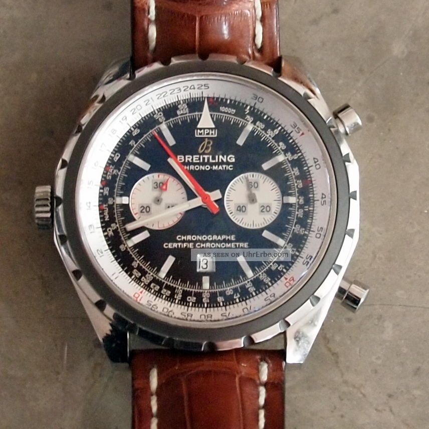 Breitling Chronomatic Chronograph Automatic Herrenuhr / Ref A41360 Left Crown Armbanduhren Bild