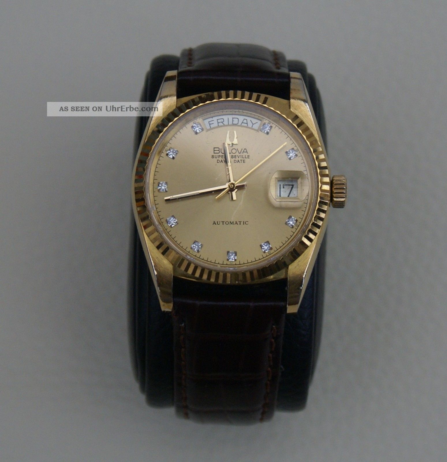 Bulova Seville Day Date Automatik Automatic Uhr Swiss Made Eta 2834 - 2 Armbanduhren Bild