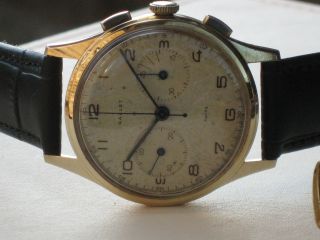 Gallet 14 K.  Solid And Heavy Gold Chronograph Bild