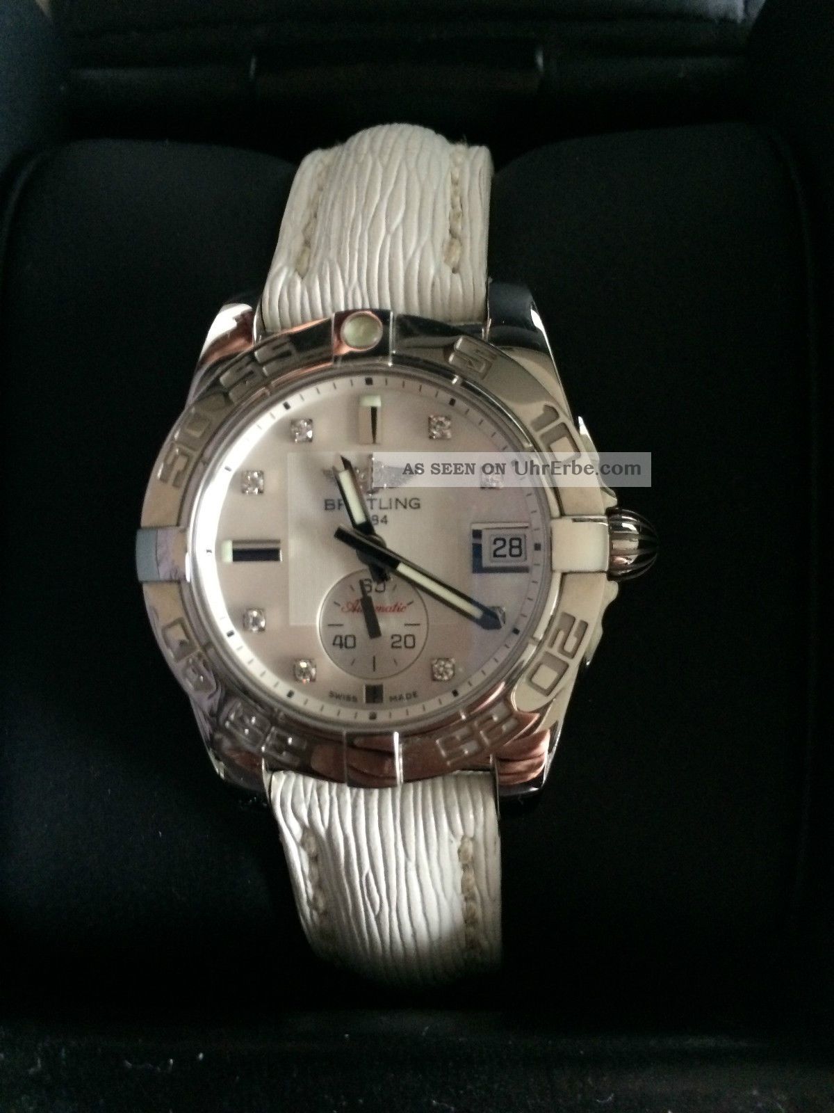 Breitling Galactic Stahl Automatik Diamond Perlmutt 36mm Armbanduhren Bild