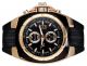 V0048 Herren Armbanduhr Wrist Watch Handaufzug Mit Kalender Gummi Band Golden Armbanduhren Bild 2
