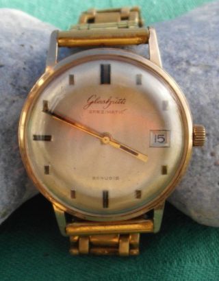 Klassische Uhr Ddr Gub Glashütte Spezimatic Datum 26 Rubis Um 1960 - 70 Bild