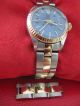 Rolex Oyster Perpetual Date Stahl - Gold - Blaues Zifferblatt Damenuhr Armbanduhren Bild 3