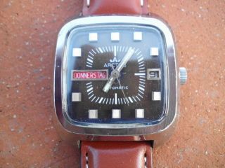 2 X Alte Schöne Uhren - Herrenuhren Automatic Arctos - Sehr Selten Bild