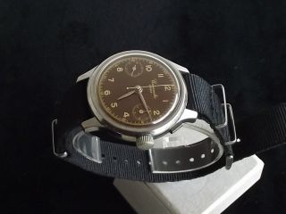Schöner Wwii Chronometre Swiss Militär Schaltrad Chronograph - Um 1940 Bild