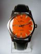 Rare Fortis Military Orange Eye Handaufzug,  Vintage,  Top,  Sehr Schön Armbanduhren Bild 2