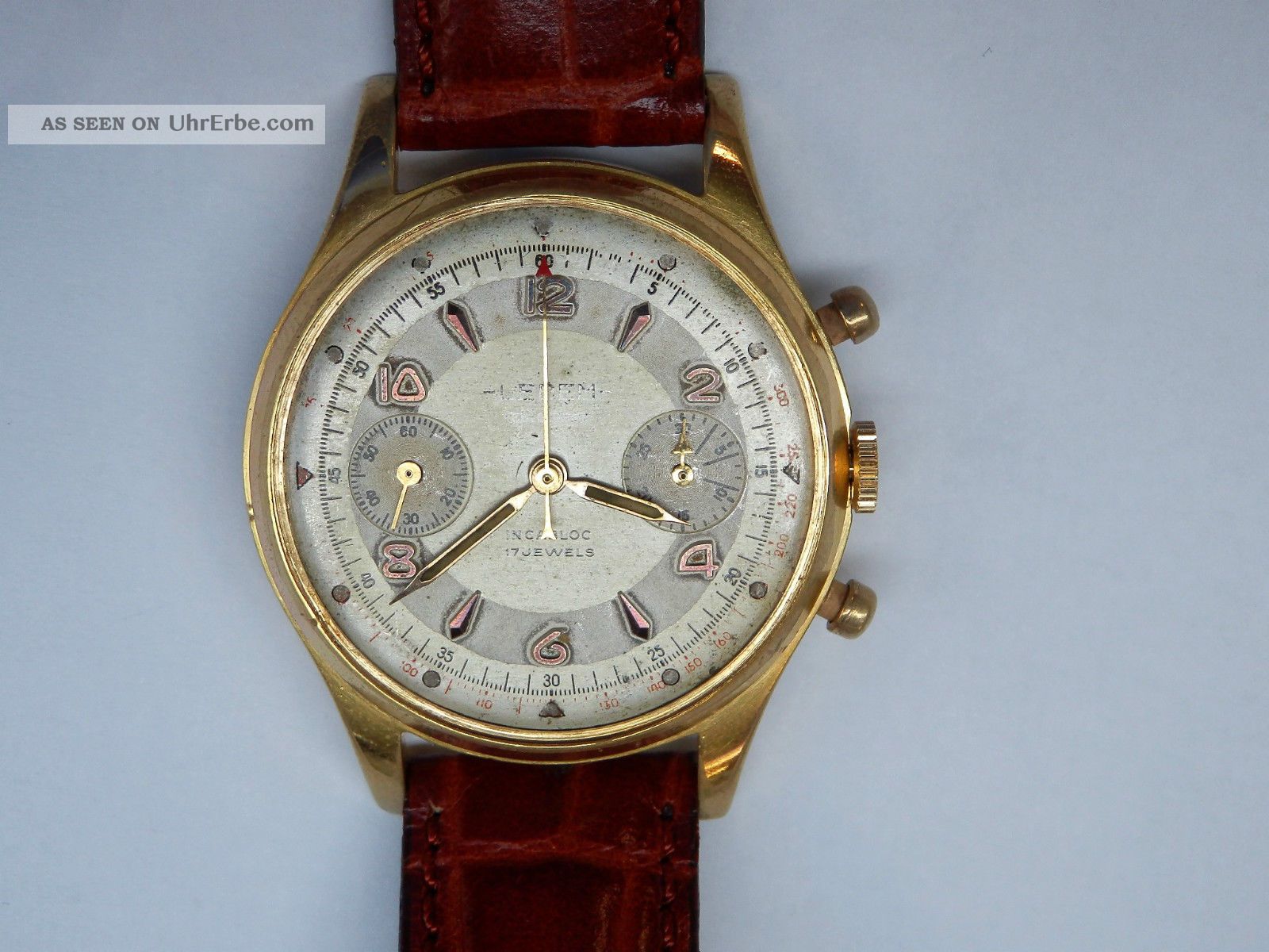 Vintage Lebem Chronograph Uhr Venus 188