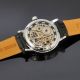 Soki Silber Handaufzug Mechanische Analog Herren Leder Armband Uhr F02 Armbanduhren Bild 3