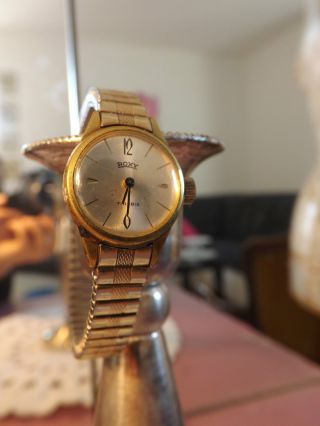 Roxy Goldplated Damen Armbanduhr 17 Rubis Real Vintage Bild