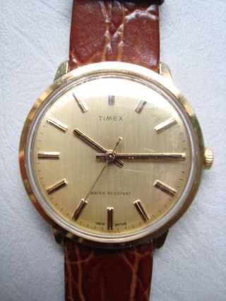 Timex Herrenarmbanduhr Klassisch Mechanisch Vintage Ca.  60er - 70er Jahre Bild