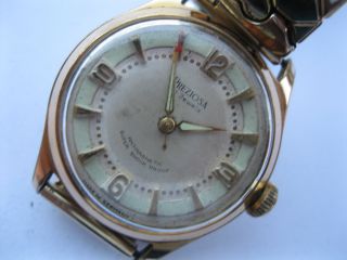 Alte Armbanduhr Preziosa 50er Jahre Mech.  Werk 21 Jewels Handaufzug Gold Plated Bild