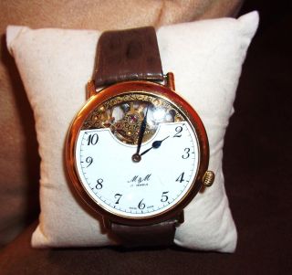 M&m Uhr Handaufzug,  Sehr Edel - Vergoldet - Peseux Werk? 17 Jewels - Swiss Made Bild