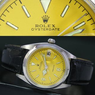Anno 1961er Rolex Oysterdate Precision Handaufzug Stahl Uhr Watch Ref 6694 Bild