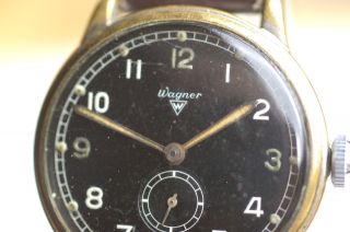 Wagner Dienst - Armbanduhr Der Luftwaffe Ww Ii Kaliber Urofa 58 Rare Sammleruhr Bild