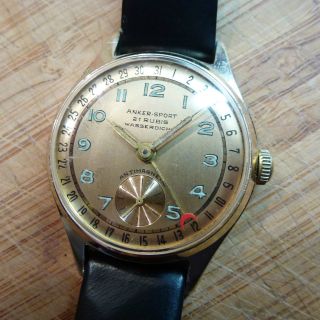 Anker Sport Mechanisch Handaufzug Armbanduhr Uhr Sammler 21 Jewels Mit Datum Bild