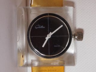 Chateau Armbanduhr Im Plexiglasgehäuse Mit Kunststoffband,  1970er Jahre Designn Bild