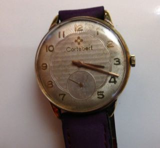 Hau Cortebert,  Vintage Herren Armbanduhr Cortebert Türkische Eisenbahner Uhr Bild