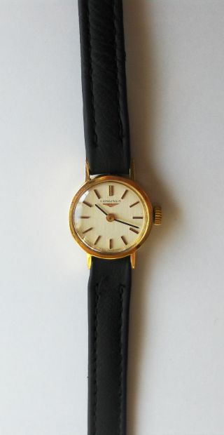 18k Solid Gold Longines Ladies Wristwatch Bild