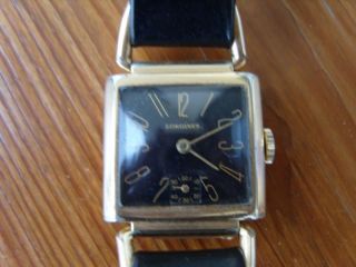 Defekte Alte Art Deco Longines Herren Armbanduhr - Handaufzug Bild