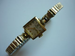 Dugena Damen Armbanduhr Gold Uhr Vergoldet Antik Vintage Handaufzug Bild