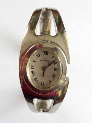 Vintage Dugena Mechanische Damenuhr Spangen - Uhr 800 Silber Gepunzt Selten Bild