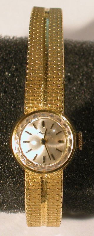 Damenarmbanduhr Armbanduhr Alpina Gold Rarität Bild