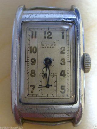 Pontiac Incassable Antimagn Hermetique Uhr Mechanisch Handaufzug 1930er Watch Bild