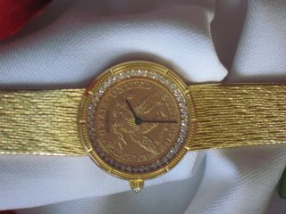 Damenarmbanduhr In Gold 750 Analog In Gelbgold - Mechanisch Handaufzug Corum. Bild