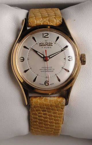 Klassische Vintage Armbanduhr Tourist – Handaufzug – Cal.  Eta 1100 Bild
