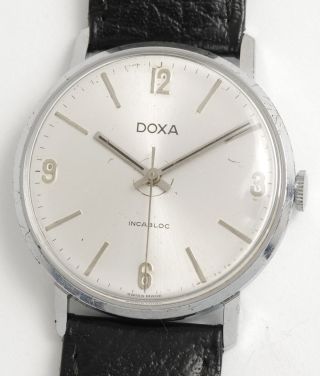 Doxa Klassische Schweizer Armbanduhr Swiss Made Vintage Elegant Dress Wristwatch Bild