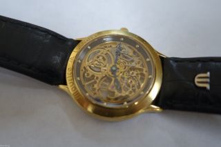 Interessante Maurice Lacroix Skelett Uhr Vergoldet 34mmp Bild
