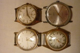 Konvolut Von Uhren 4 Stück Teildefekt Anker,  Dugena,  Wostok,  Modena Armbanduhren Bild